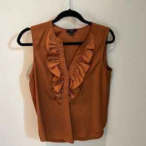 JCrew Ruffle Bib Blouse.